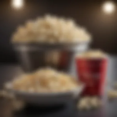 Portion Control for Healthy Snacking A measuring cup alongside a bowl of popcorn to illustrate portion control.