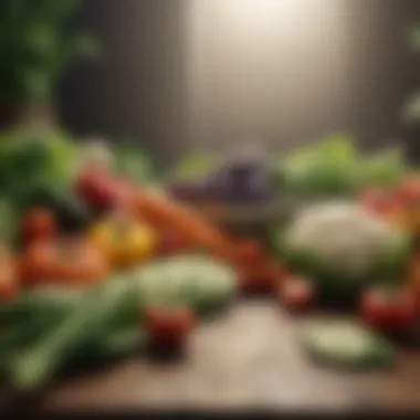 Diversity of Fresh Vegetables A vibrant assortment of fresh vegetables displaying their colors and variety.