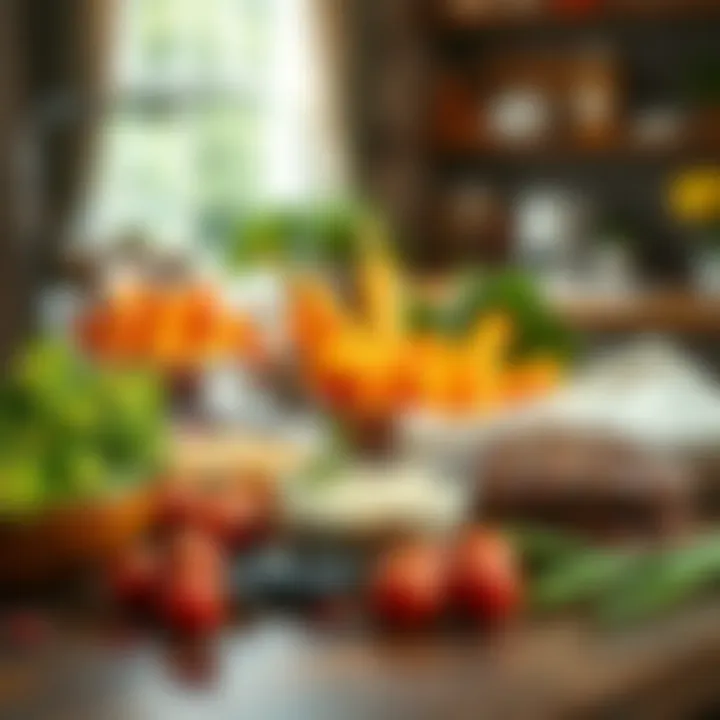 Selection of zero protein foods on a table