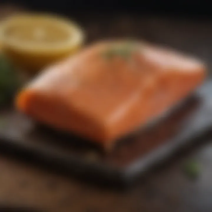 Salmon fillet with a crispy skin