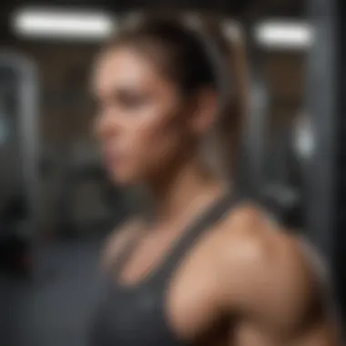 Mental Focus and Fitness Commitment Meditative moment reflecting on fitness goals