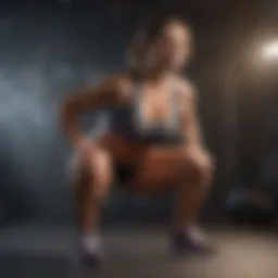 Senior performing a squat exercise to strengthen thighs