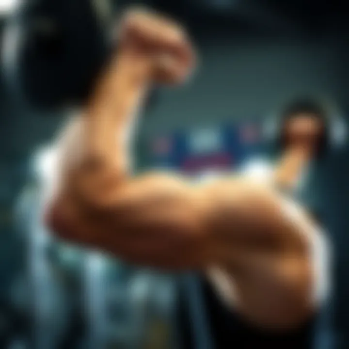 A weightlifting session focusing on triceps