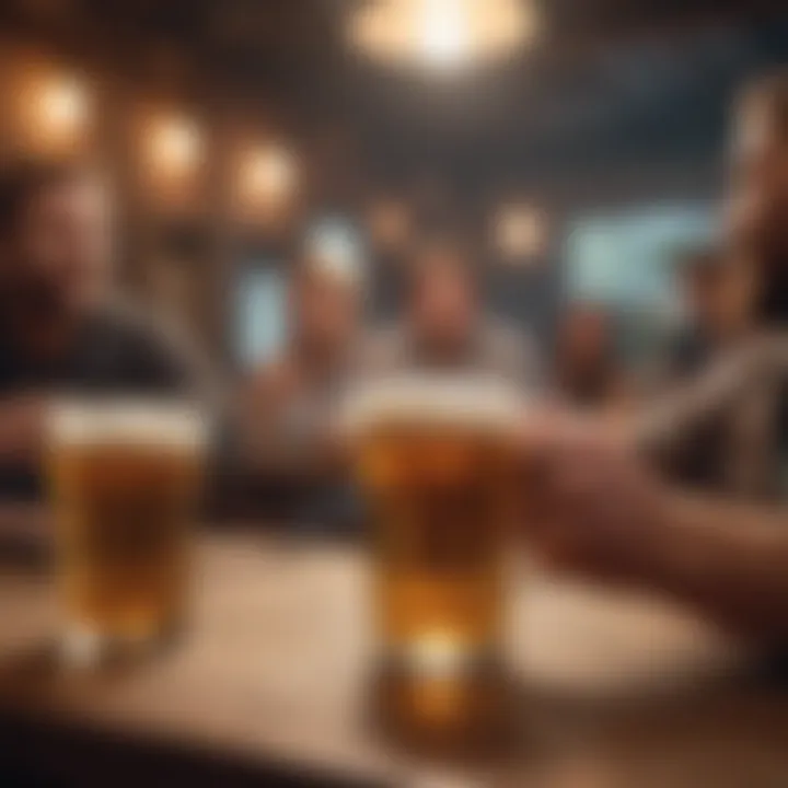 Social gathering featuring keto-friendly beer