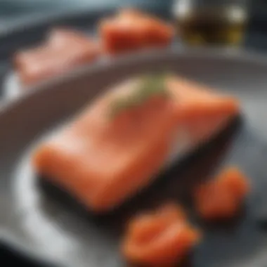 Salmon fillet on a plate