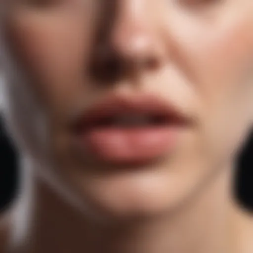 Illustration of cold sore development stages