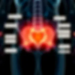 Illustration of a healthy bladder with labels