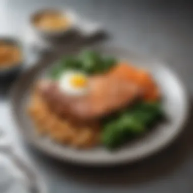Balanced Meals with Adequate Protein Balanced plate showcasing protein-rich meals