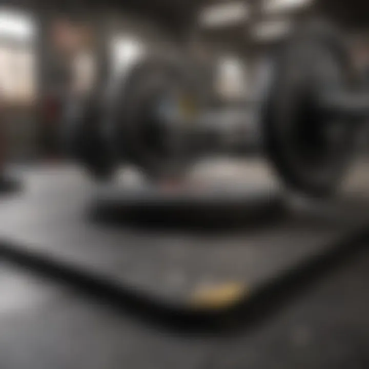 Weightlifting platform at a gym