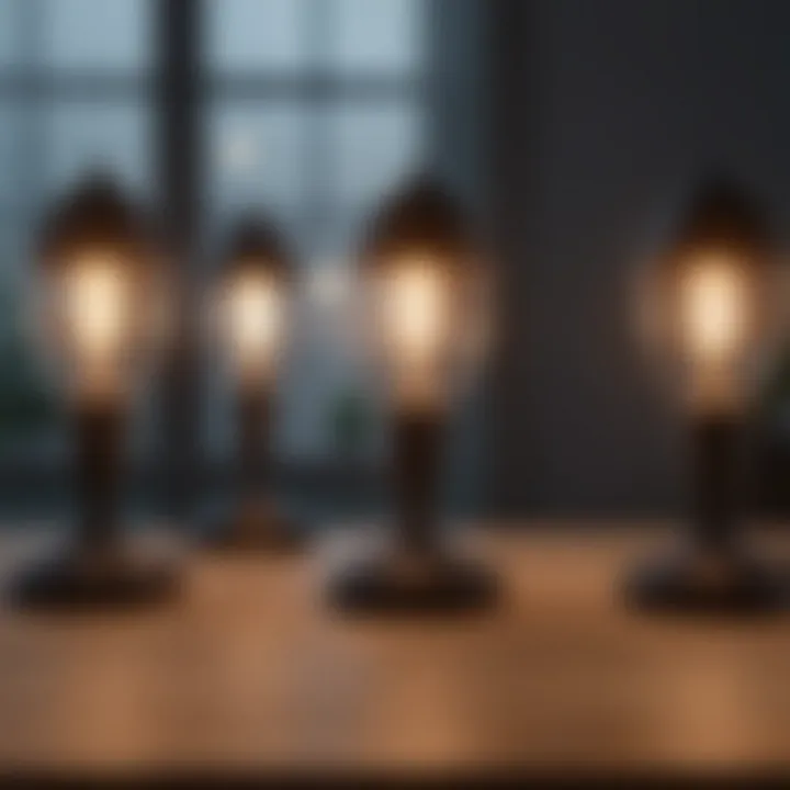 Infographic comparing different models of depression lamps