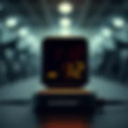 A visually engaging exercise interval timer displaying workout intervals.