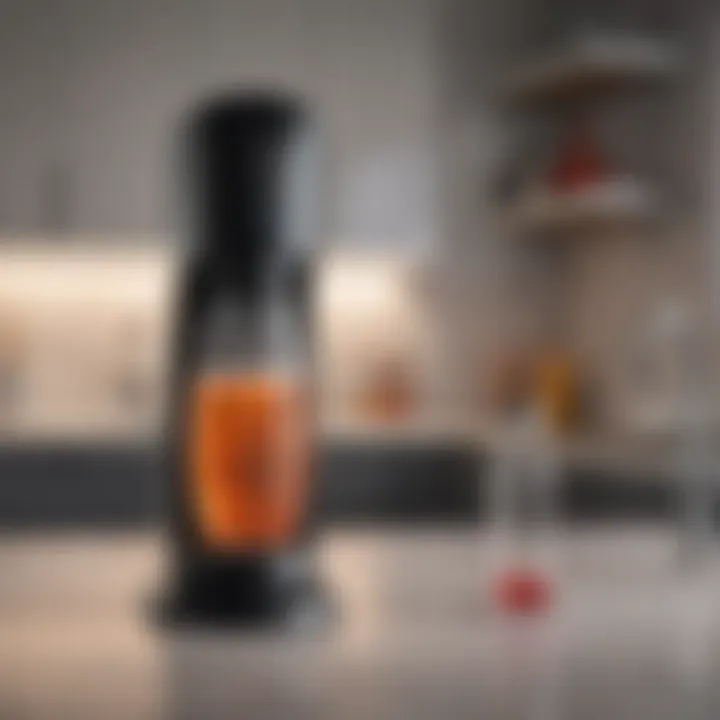 SodaStream appliance in a modern kitchen setting.