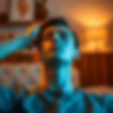 Managing Headaches with Relaxation A person practicing relaxation techniques to manage headache pain