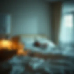 A serene bedroom ambiance with soft lighting promoting restful sleep