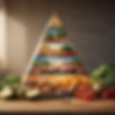 The Ketogenic Diet: Food Pyramid Overview Illustration of the ketogenic diet food pyramid