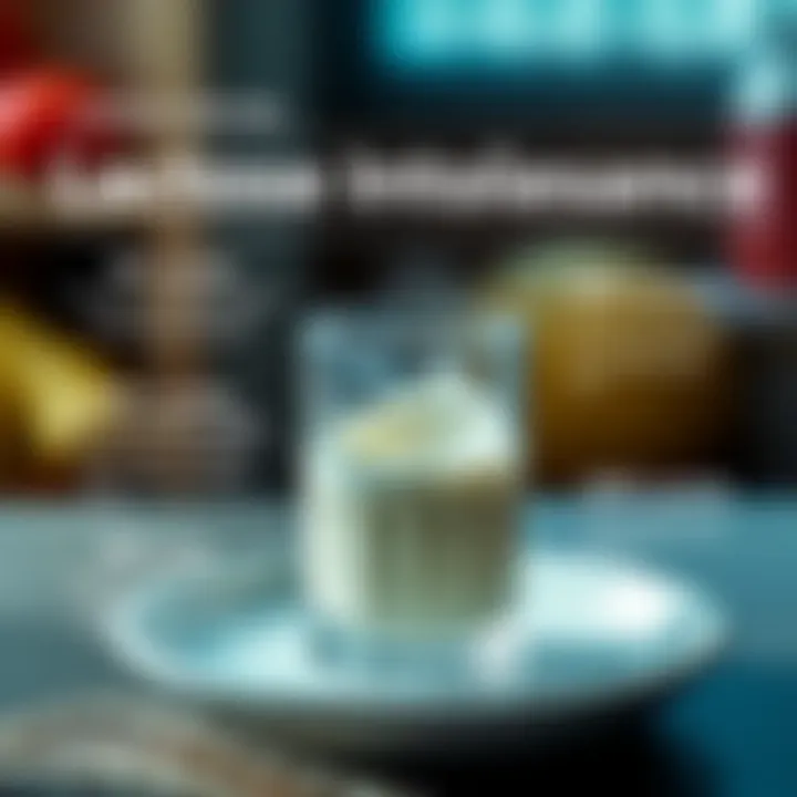 Symptoms of Lactose Intolerance Infographic showing common symptoms of lactose intolerance