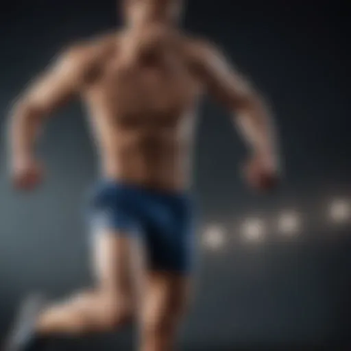 Illustration of running biomechanics highlighting posture and movement