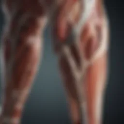 Illustration depicting the anatomy of leg muscles