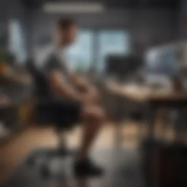 Creating an Ergonomic Work Environment Illustration of ergonomic workplace setup