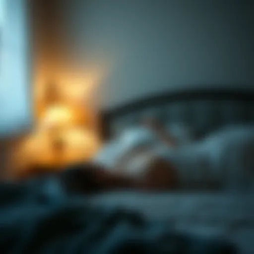 A serene bedroom setting illustrating comfort disrupted by night sweats