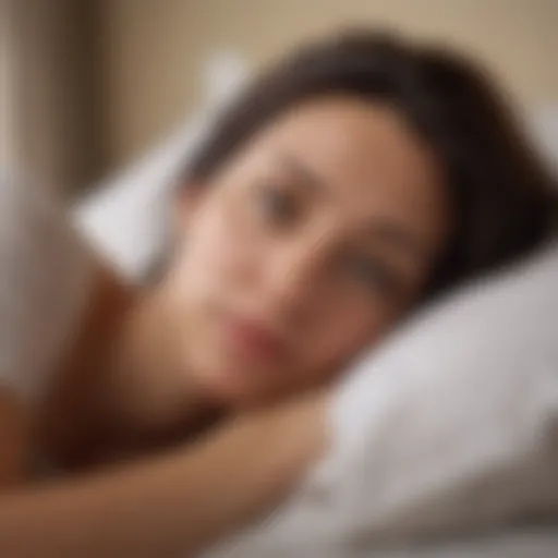 A cozy bedroom setting with a person sleeping peacefully despite nasal congestion