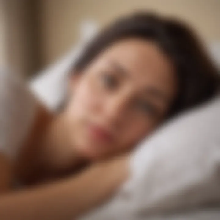 A cozy bedroom setting with a person sleeping peacefully despite nasal congestion
