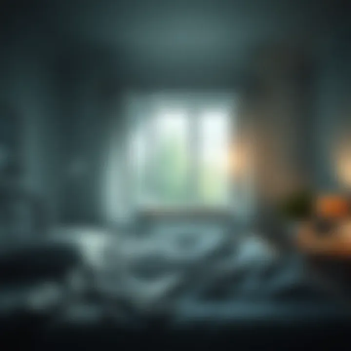Cool bedroom environment with open window
