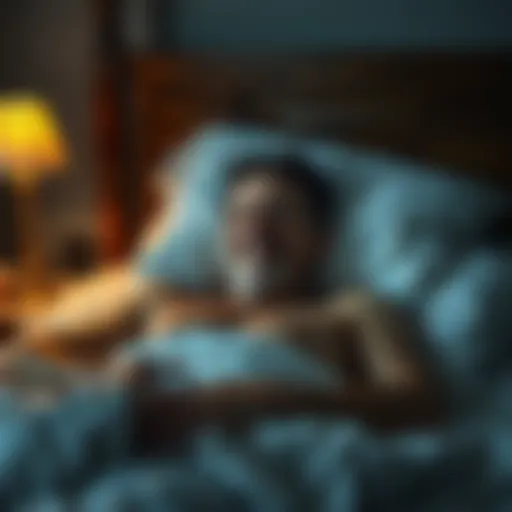 Person experiencing night sweats in bed