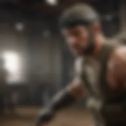 Candidate demonstrating agility training