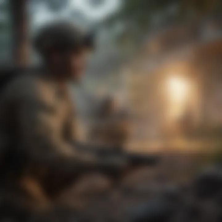 Team engaging in tactical exercises outdoors