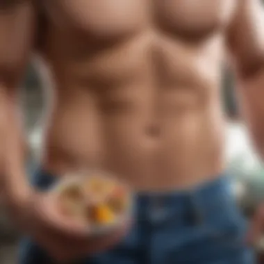 Visual representation of healthy dietary choices for abdominal health