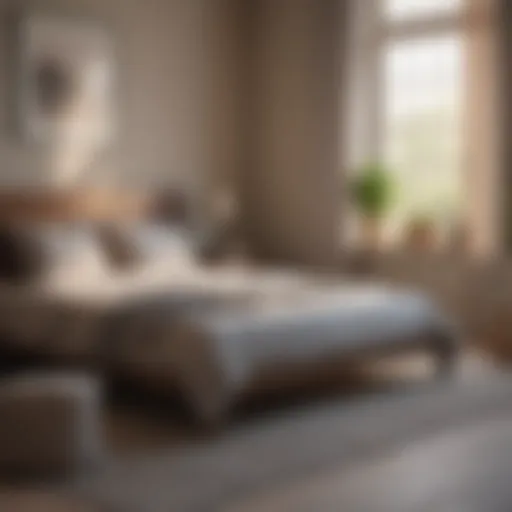 A peaceful bedroom with soft morning light