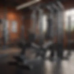 Front view of an ab workout machine in a gym setting