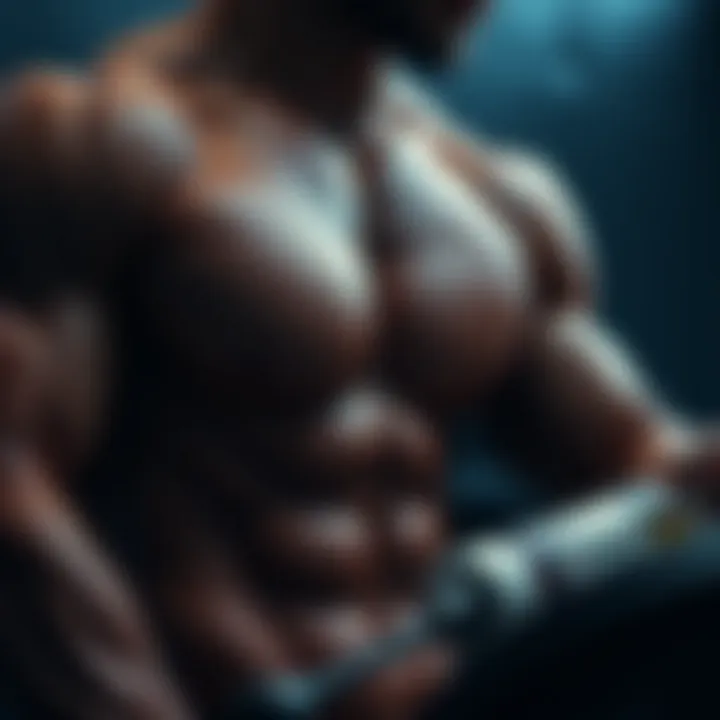 Muscle Growth and Steroid Influence Illustration of muscle growth and steroid influence