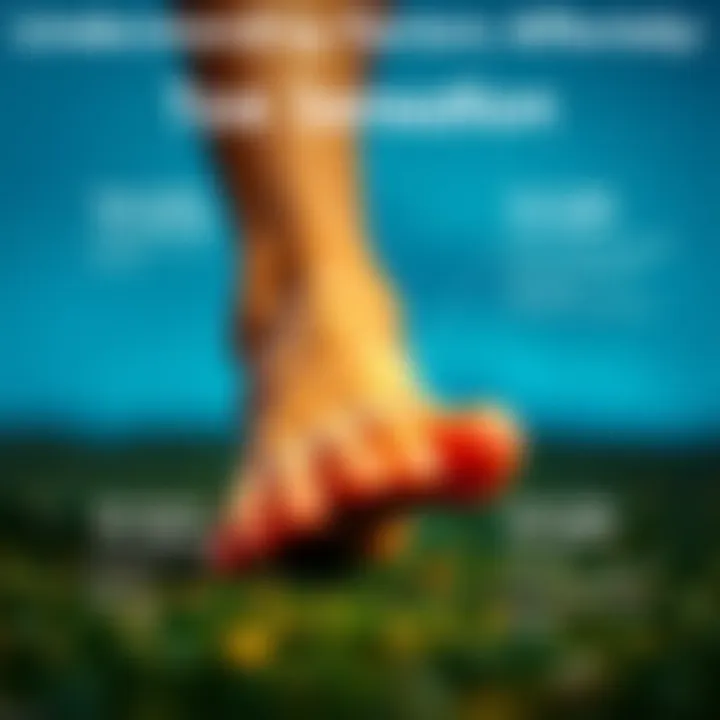 Graphic showing lifestyle factors affecting toe sensation