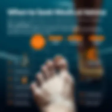 Chart illustrating when to seek medical advice for toe numbness