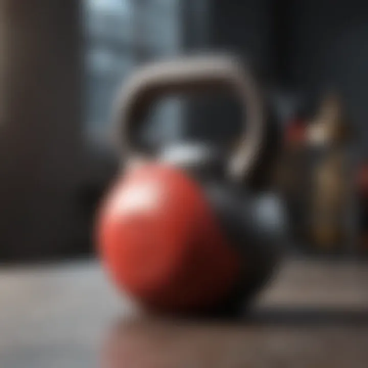 Detailed view of the Weider kettlebell showcasing its ergonomic design