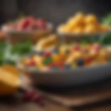 Colorful array of healthy foods