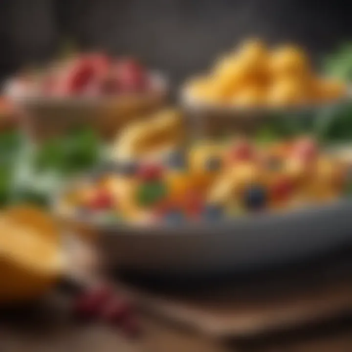 Colorful array of healthy foods