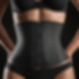 Detailed view of a waist trainer illustrating its design and structure