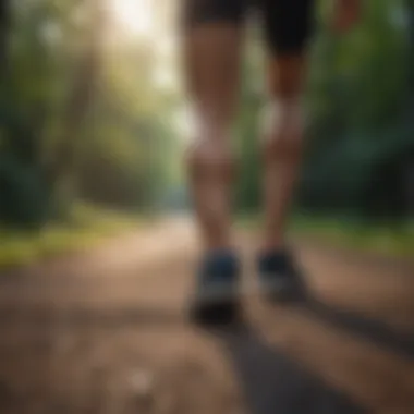 Stretching routine before a run