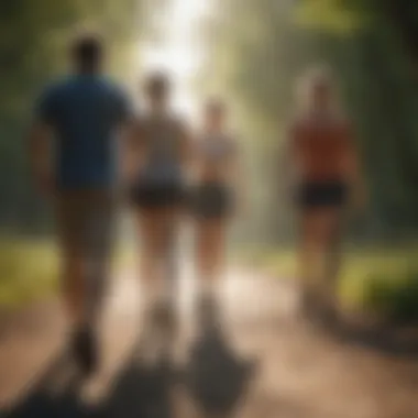 Community and Walking for Wellness Group of individuals enjoying a leisurely walk