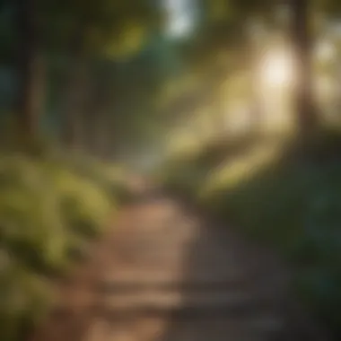 Nature's Pathway to Wellness A serene park path inviting walkers for a healthy journey