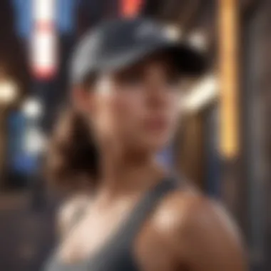 Urban Style Workout Hat Stylish design of a washable workout hat in urban setting