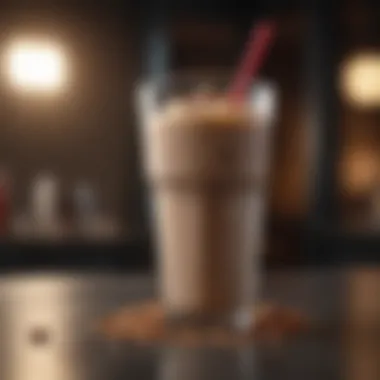 Taste Matters A visually appealing protein shake in a glass, emphasizing taste and presentation.