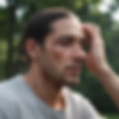 Assessing Head Injury After a Fall Person assessing a head injury after a fall