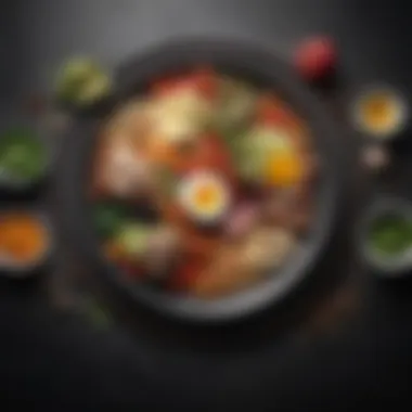 Artful Arrangement of Macronutrients A well-balanced plate showcasing macronutrient diversity