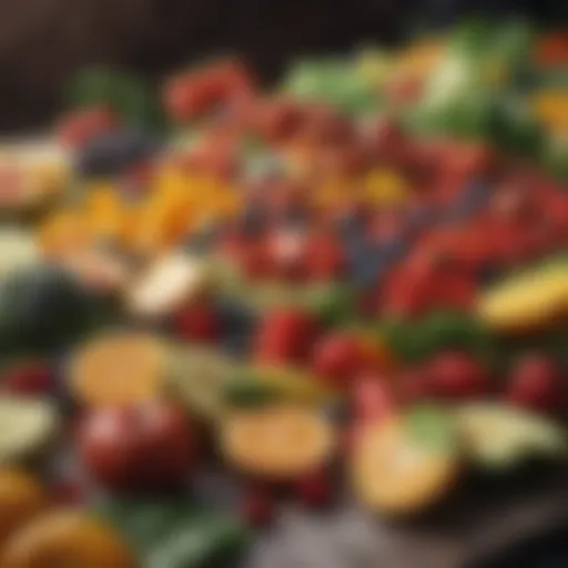 A colorful array of fresh fruits and vegetables