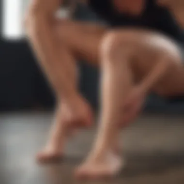 A relaxing stretch position for instant relief from leg cramps