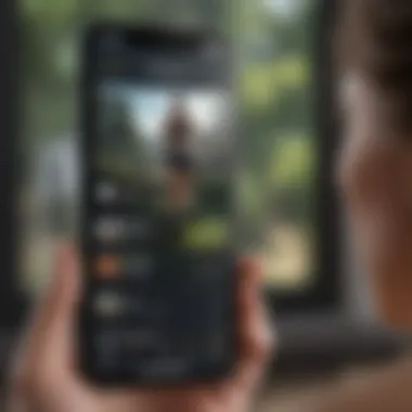 User interface of a popular workout app